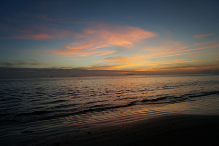 Sunset at beachの写真素材