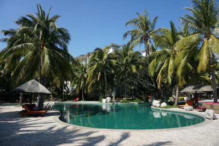 Resort with swimming poolのeditorial素材