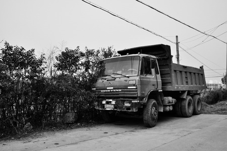 Truck on the streetのeditorial素材