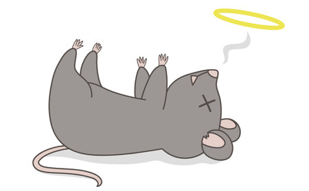 Illustration of a dead ratのイラスト素材