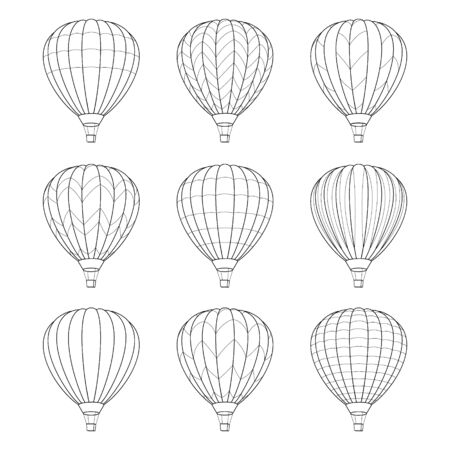 Set of Air Balloon Icons.のイラスト素材