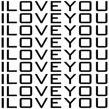 I love you Seamless Patternd. Vector Illustration. Decorative Design for Marriage, Dating, Happy Valentines Day Background.のイラスト素材