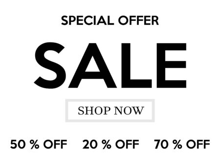 Text Templates for Sale Banner, Sticker, Posterのイラスト素材