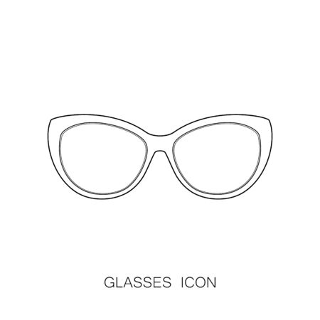 Line Style Trendy Glasses Icon Holiday Design Collectionのイラスト素材