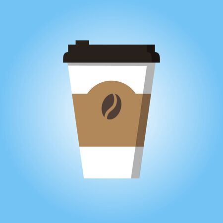 Coffee Paper Cup Icon Take Away Mockup Templateのイラスト素材