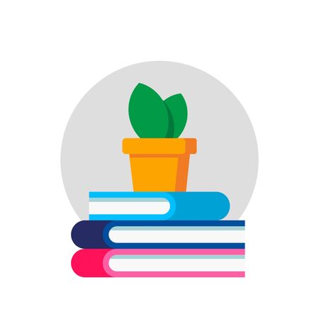 School Study Books Icon isolated on Whiteのイラスト素材