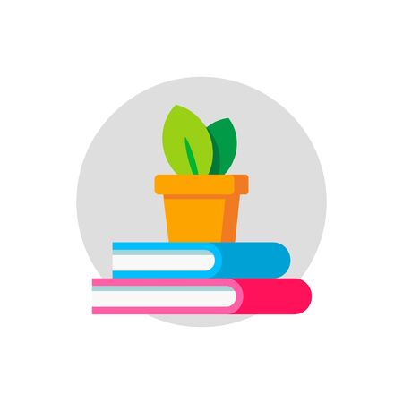 School Study Books Icon isolated on Whiteのイラスト素材