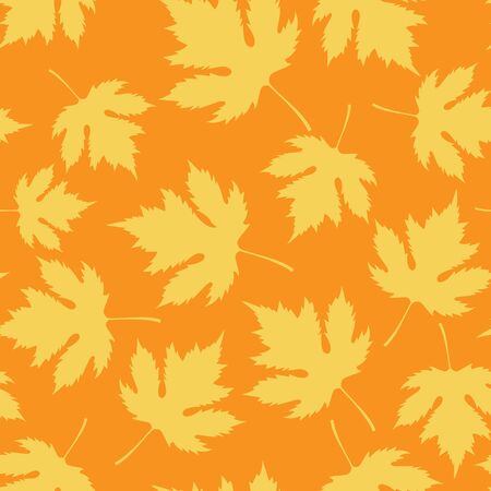 Seamless Pattern with Autumn Maple Leaves Beautiful Holiday Designのイラスト素材