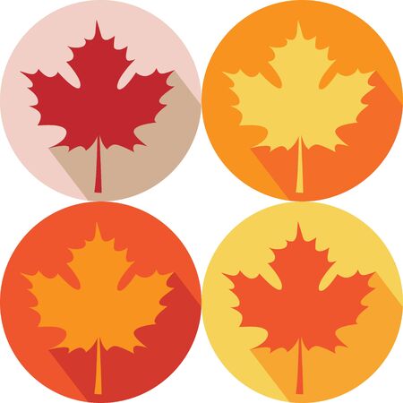 Seamless Pattern with Autumn Maple Leaves. Vector Illustration. Autumn Design Collection, Backgrounds, Wrapping Paper Designのイラスト素材