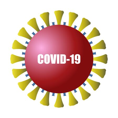 Virus Icon isolated on White, Pandemic Coronavirus Covid Deseaseのイラスト素材