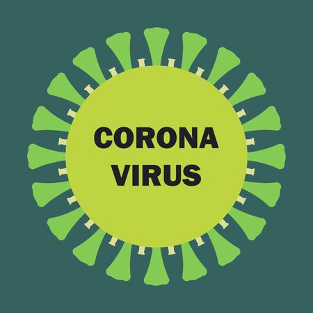 Virus Icon isolated on White, Pandemic Coronavirus Covid Deseaseのイラスト素材