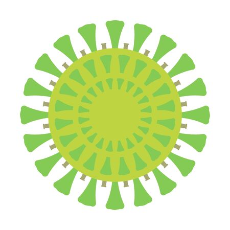 Virus Icon isolated on White, Pandemic Coronavirus Covid Deseaseのイラスト素材