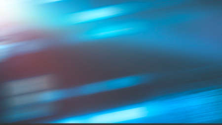 Dark street wet asphalt reflections of rays in the water Abstract dark blue background smoke smog Empty dark scene neon light spotlightsの写真素材