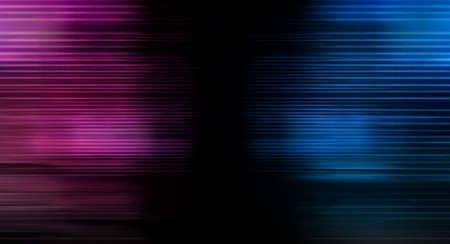 Dark background with lines and spotlights, neon light, night view. Abstract blue background. Empty neon scene with rays, blur, night view.の写真素材
