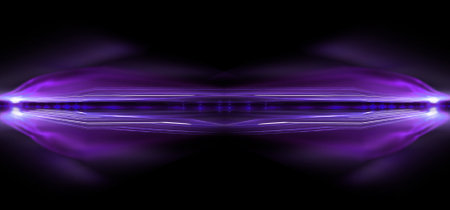 Background of empty stage show. Neon light and laser show. Laser futuristic shapes on a dark...