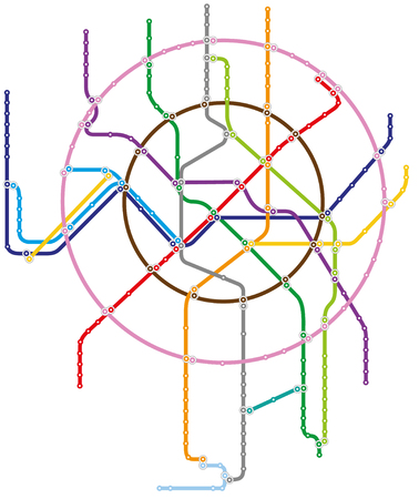Metro map of Moscowのイラスト素材