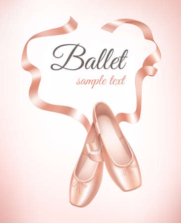 Ballet shoes on backgroundのイラスト素材