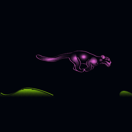 Gepard vector icon on white background. icon in modern design style. vector icon popular and simple flat symbol for web and graphicのイラスト素材