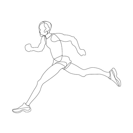 Men runner. sportsmen and healthy life style propaganda. motivationのイラスト素材