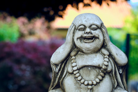 Buddha statue on a garden.の写真素材