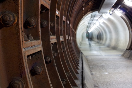 greenwich foot tunnel, london. の写真素材