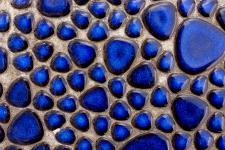 abstract background of a blue mosaic pattern.の写真素材