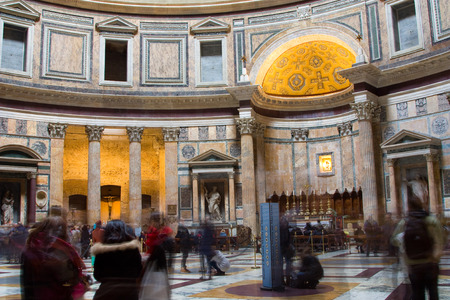 ROME - JANUARY 24TH  The pantheon Basilica santa maria on the 24th of January 2014 in Rome, Italy  The Pantheon is the oldest and best preserved of all roman buildings のeditorial素材