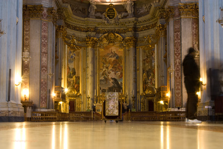 ROME - JANUARY 24TH: Basilica Di S. Ignazio on the 24th of January 2014 in Rome, Italy. The...