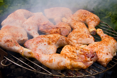 barbequed chicken legs.の写真素材