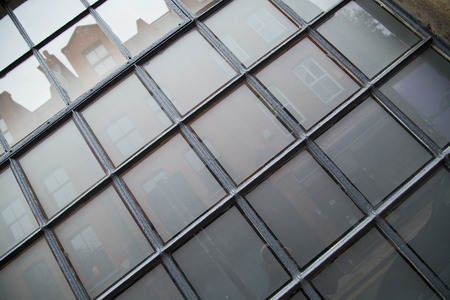 closeup of 1920's window frame.