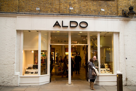 LONDON - JANUARY 22nd: The exterior of french connection on January the 22nd, 2015, in London, England, UK. The french connection has over 20 is a leading high street retailer.のeditorial素材