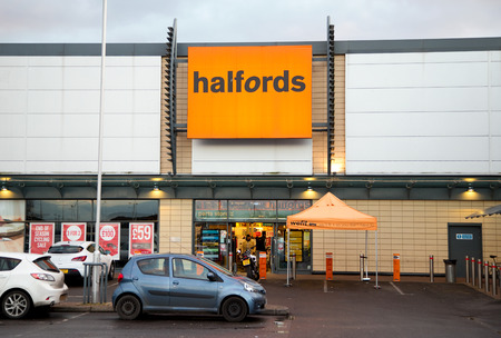 LONDON - FEBRUARY 5TH: The exterior of Halfords on February the 5th, 2015, in London, England, UK....