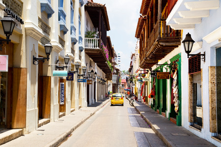 CARTAGENA - SEPTEMBER 13TH: The beautiful old city on September the 13th, 2015 in Cartagena, Colombia. Cartagena is the 5th largest city in Colombiaのeditorial素材