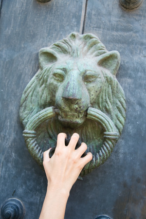 a big door knockerの写真素材