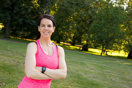 portrait of a fitness womanの写真素材
