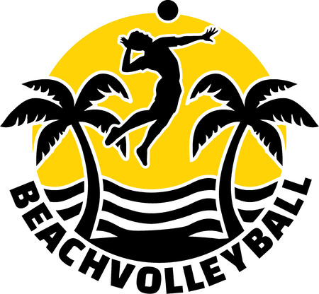 Beach volleyballのイラスト素材