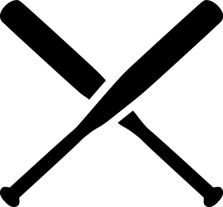 Baseball Crossed Batsのイラスト素材