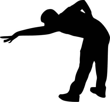 Billiards Player Silhouette Poolのイラスト素材