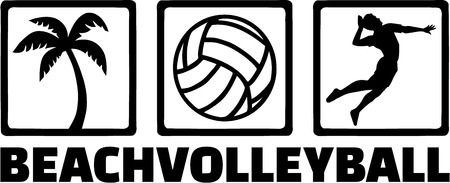 Beach Volleyball Iconsのイラスト素材