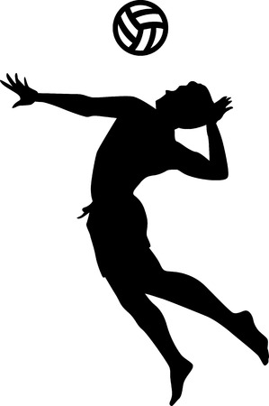 Beach Volleyball Silhouetteのイラスト素材