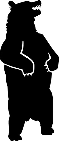 Standing Grizzly Bearのイラスト素材