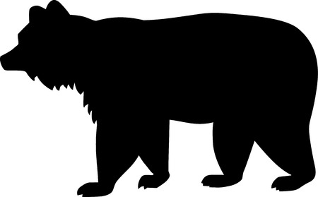 Brown Bear Silhouetteのイラスト素材