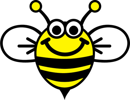 Fat happy beeのイラスト素材