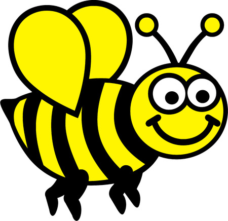 Cartoon Bee two colorsのイラスト素材