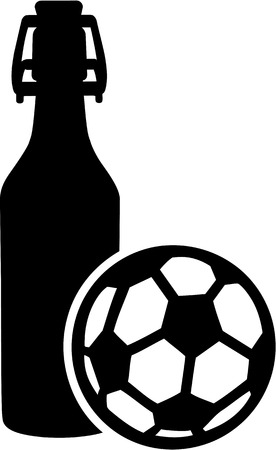 Soccer Ball Beer Bottleのイラスト素材