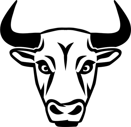 Silhouette Bull Headのイラスト素材