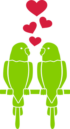 Budgies in love
