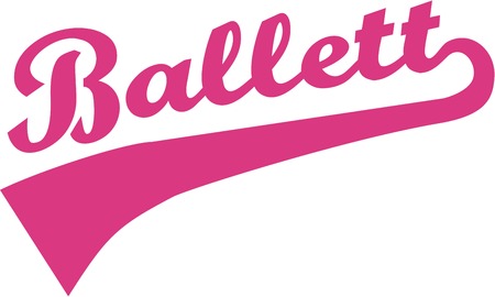 Ballet Word Retroのイラスト素材