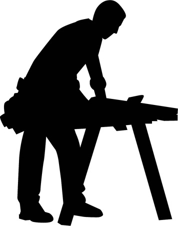 Carpenter Person illustrationのイラスト素材