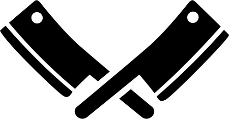 Butcher Knifes Cleaverのイラスト素材